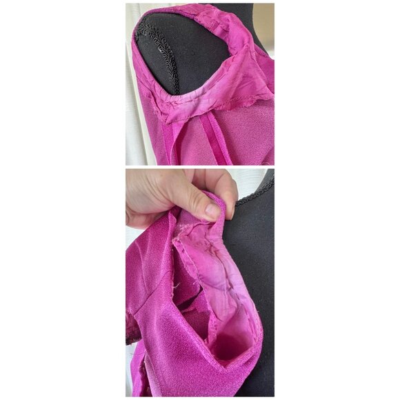 Vintage 1960s two-pieces set, magenta sleeveless dress & matching jacket - Picture 10 of 10